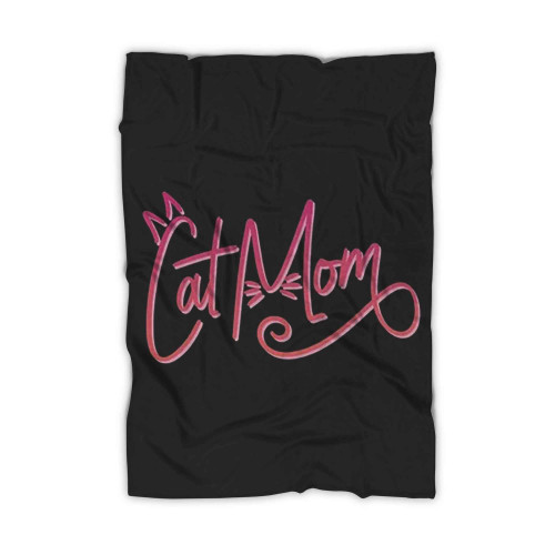 Best Cat Mom Logo Blanket