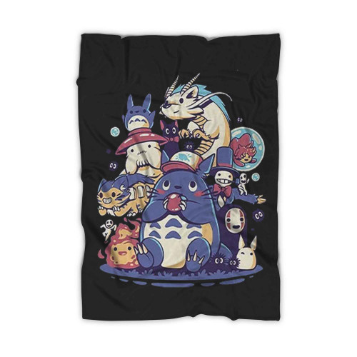 Studio Ghibli Miyazaki World Totoro Mononoke Hime Spirit Away Blanket