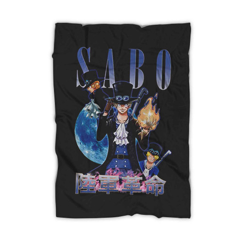 Vintage Sabo One Piece Flame Emperor Sabo Blanket