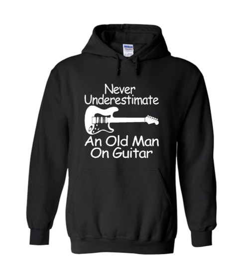 Never Underestimate An Old Man On Guitar Unisex Hoodie