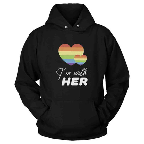 I Am With Her Couple Hoodie