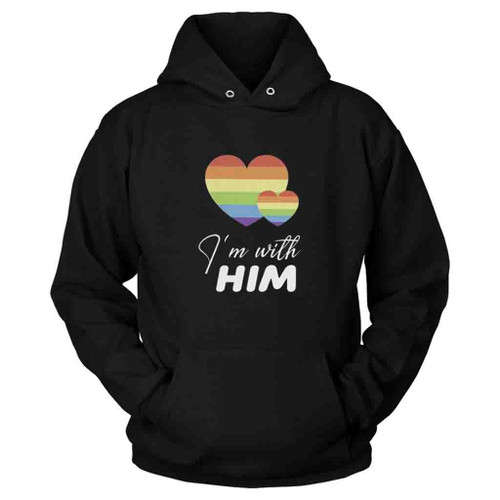 I Am With Him Couple Hoodie