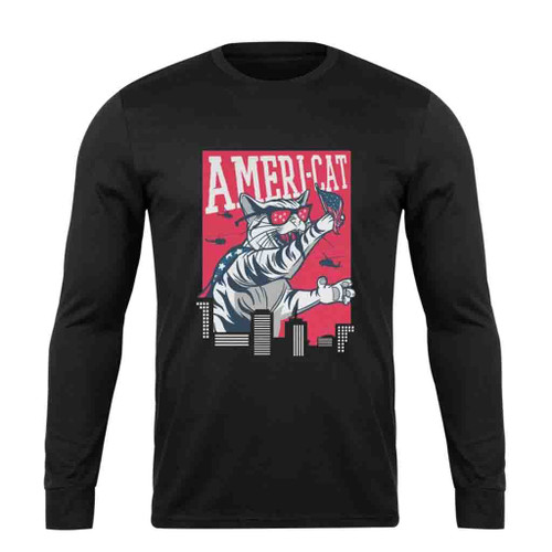 Ameri Cat Lover Long Sleeve T-Shirt Tee