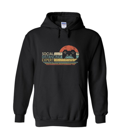 Funny Gaming Social Distancing Expert Unisex Hoodie