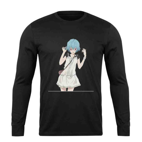 Rei Ayanami Neon Genesis Evangelion Logo Art Long Sleeve T-Shirt Tee