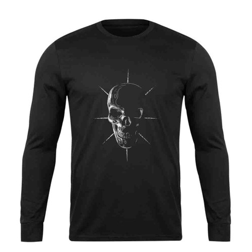 Skeleton Skull Goth Art Long Sleeve T-Shirt Tee