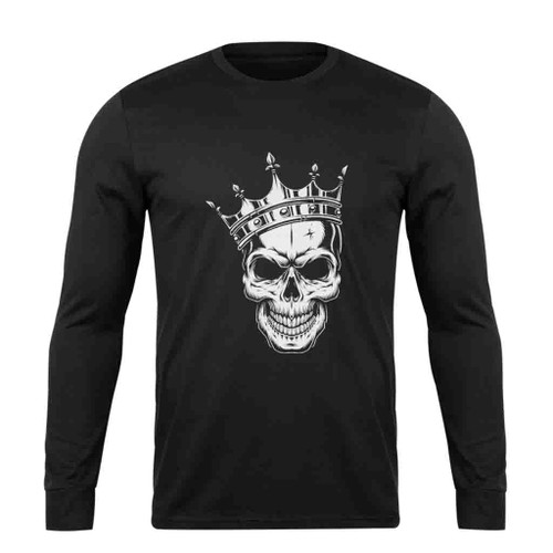 Skeleton Skull King Long Sleeve T-Shirt Tee