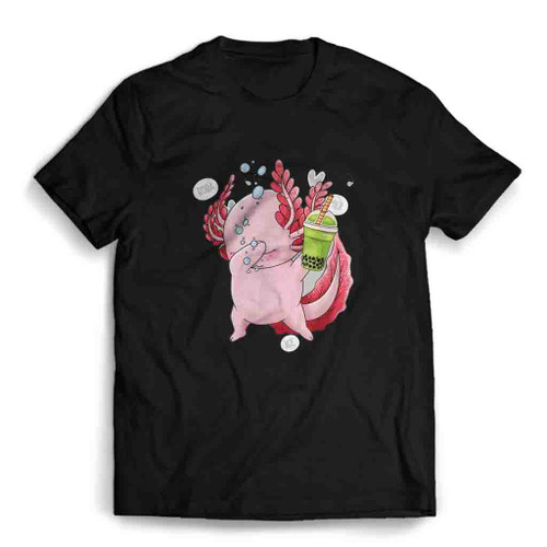 Dabbing Axolotl Funny Bubble Tea Boba Mens T-Shirt Tee