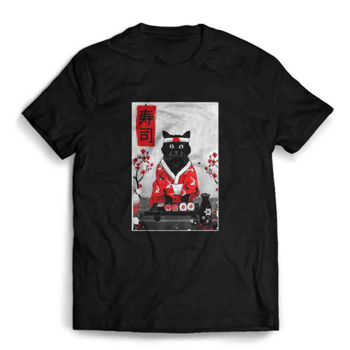 Japanese Cat Sushi Lover Mens T-Shirt Tee