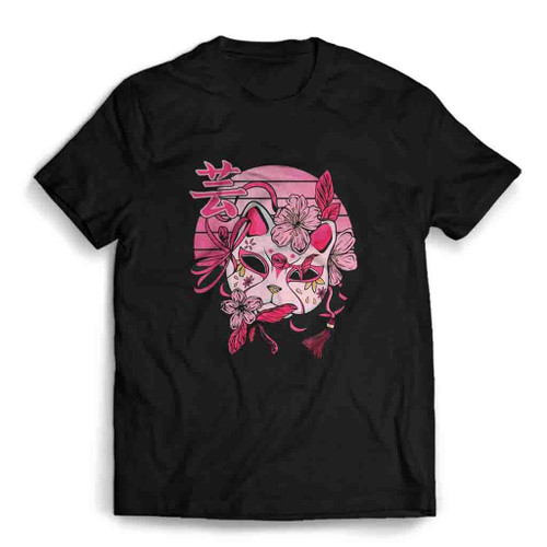 Japanese Kitsune Mask Fox Mens T-Shirt Tee