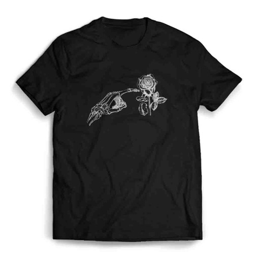 Skeleton And Rose Goth Mens T-Shirt Tee