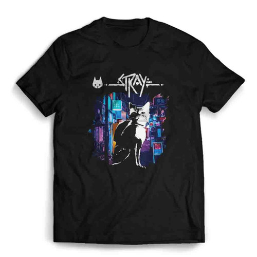 Stray Video Game Stray Cat Mens T-Shirt Tee