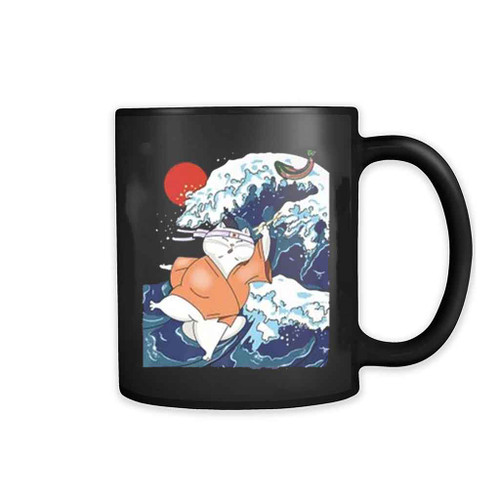 Funny Cat Samurai Mug