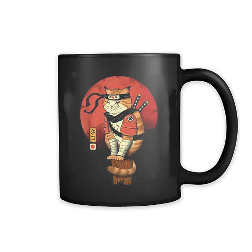 Japanese Style Samurai Cat Mug