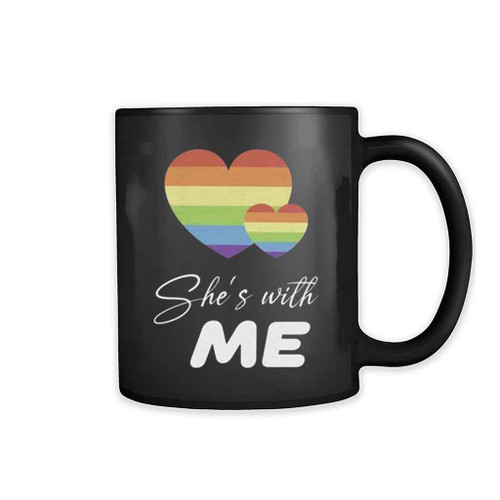 She Is With Me Couple Matching Mug