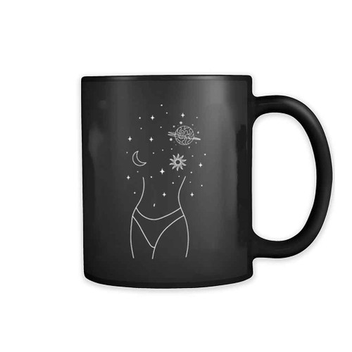 Woman Body Space Star Galaxy Mug