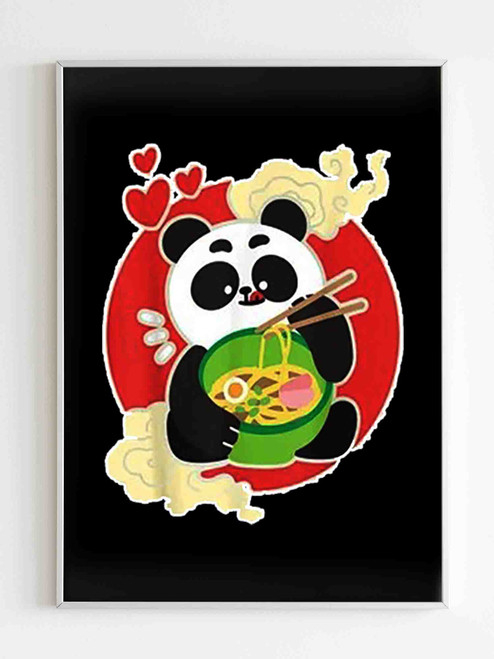 Cute Eating Panda Poster