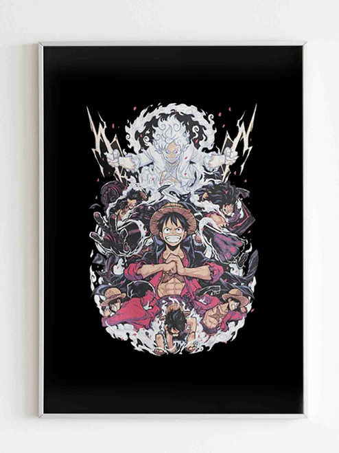 Monkey D Luffy Anime One Piece Pirates King Vintage Poster