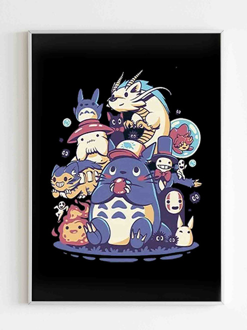 Studio Ghibli Miyazaki World Totoro Mononoke Hime Spirit Away Poster