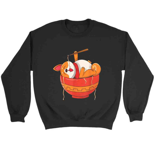 Corgi With Noodles Sweatshirt Sweater Corgi With Noodles Sweatshirt Sweater