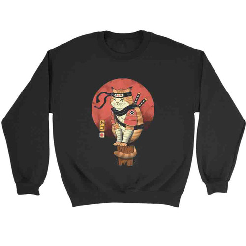 Japanese Style Samurai Cat Sweatshirt Sweater