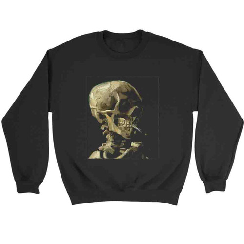 Smoking Skeleton Halloween Sweatshirt Sweater