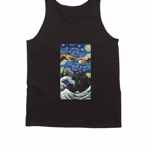 Van Gogh Collage The Great Sound Wave Off Kanagawa Tank Top