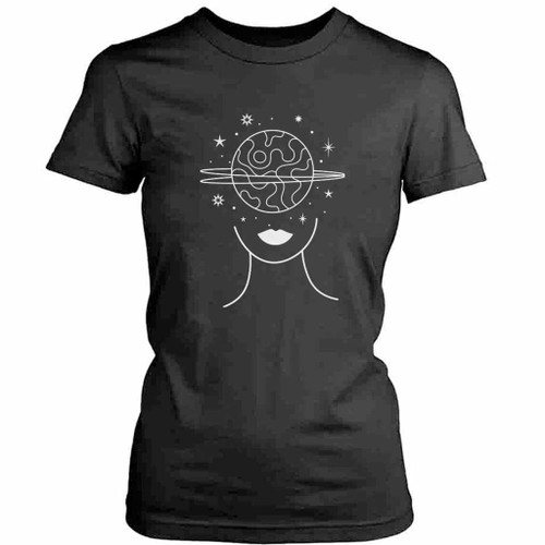 Planet Head Space Womens T-Shirt Tee