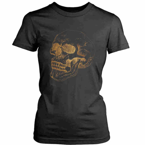 Skeleton Skull Goth Womens T-Shirt Tee
