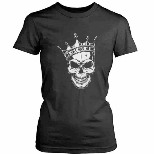 Skeleton Skull King Womens T-Shirt Tee