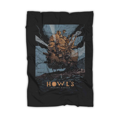 Howl Moving Castle Poster Ghibli Studio Blanket