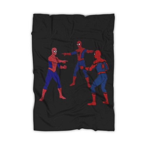 Three Spidey Meme Blanket