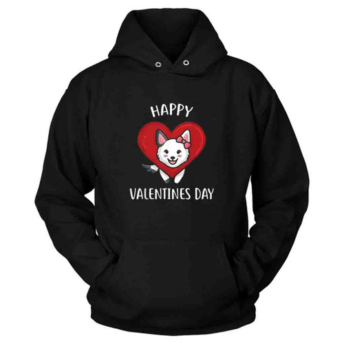 Happy Valentines Day Cute Dog And Heart Hoodie