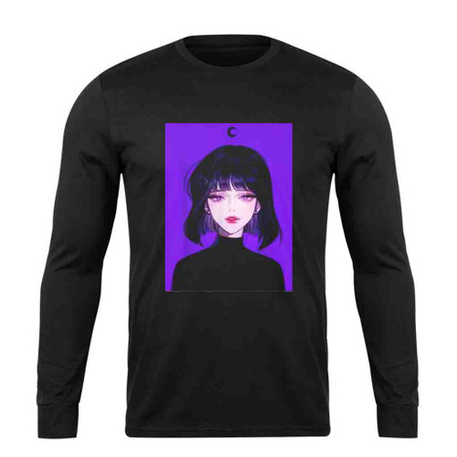 Anime Girl Kawaii Gothic Waifu Long Sleeve T-Shirt Tee