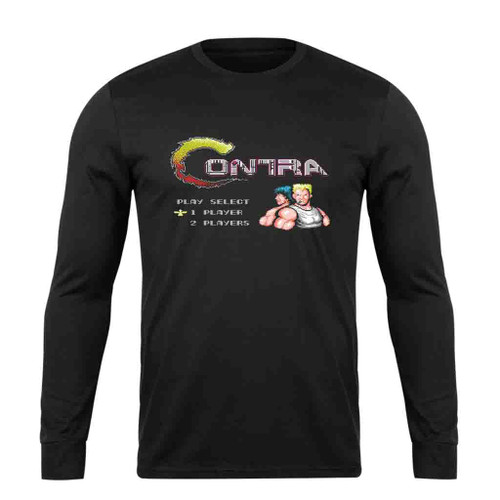 Contra Two Players Long Sleeve T-Shirt Tee
