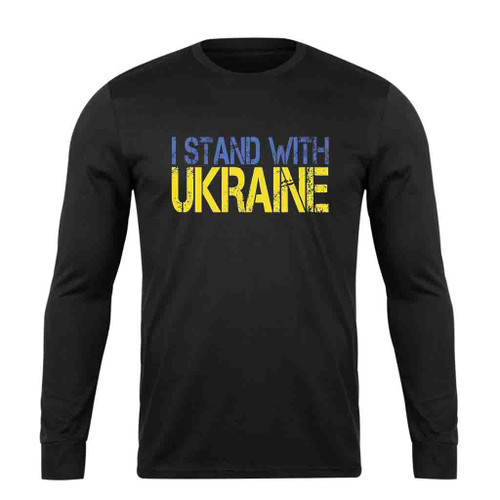 I Stand With Ukraine Logo Art Long Sleeve T-Shirt Tee