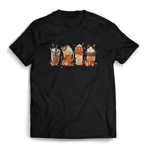 Pumpkin Spice Coffee Latte Fall Mens T-Shirt Tee