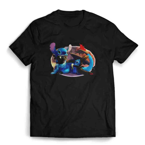 Stitch Toothless How To Train Your Dragon Mens T-Shirt Tee