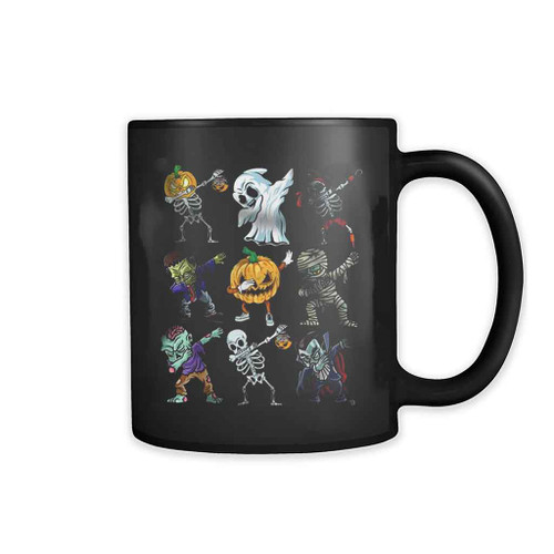 Dabbing Halloween Guys Skeleton Zombie Mummy Ghost Pumpkin Mug