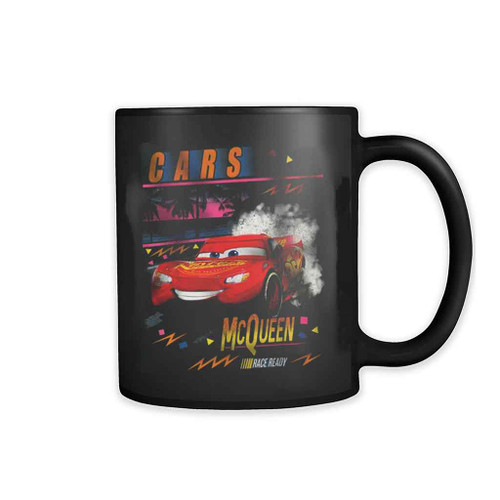 Disney Pixar Cars Lightning Mcqueen Palm Tree Sunset Mug