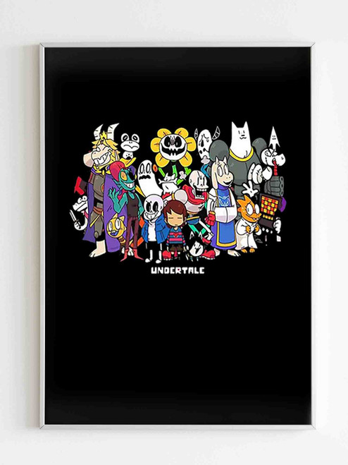 Undertale Sans Papyrus Dog Chara Frisk Undyne Poster