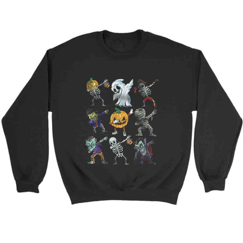 Dabbing Halloween Guys Skeleton Zombie Mummy Ghost Pumpkin Sweatshirt Sweater