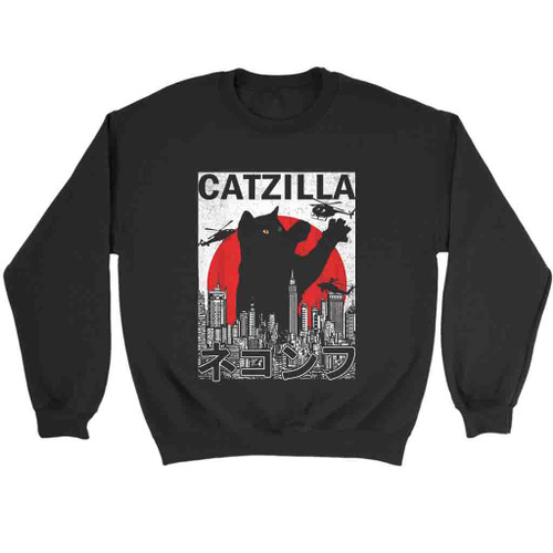 Godzilla Cat Logo Art Sweatshirt Sweater