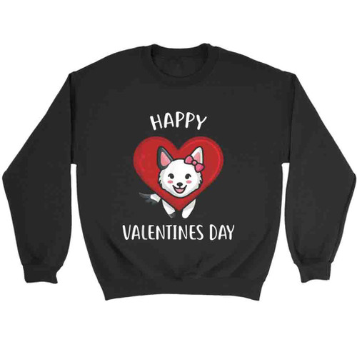 Happy Valentines Day Cute Dog And Heart Sweatshirt Sweater