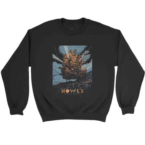 Howl Moving Castle Poster Ghibli Studio Sweatshirt Sweater