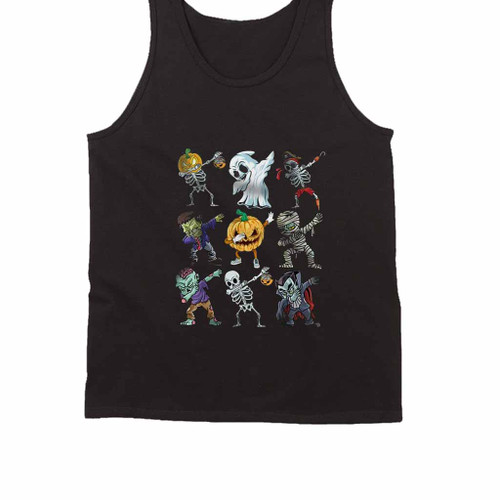 Dabbing Halloween Guys Skeleton Zombie Mummy Ghost Pumpkin Tank Top