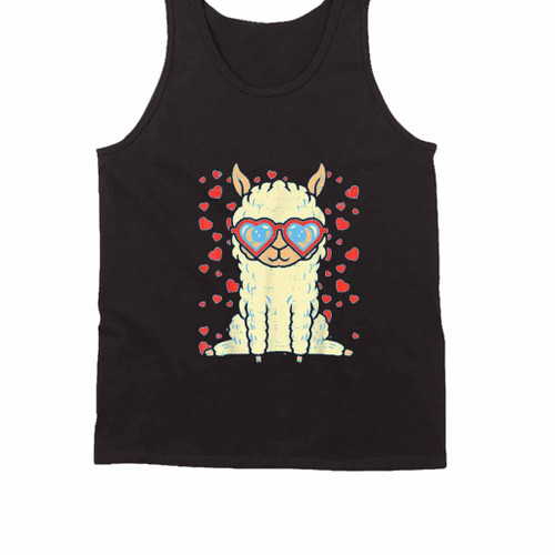 Heart Glasses Llama Cute Alpaca Tank Top Heart Glasses Llama Cute Alpaca Tank Top