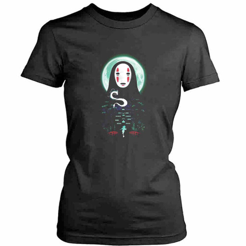 No Face Under The Moon Spirited Away Ghibli Womens T-Shirt Tee