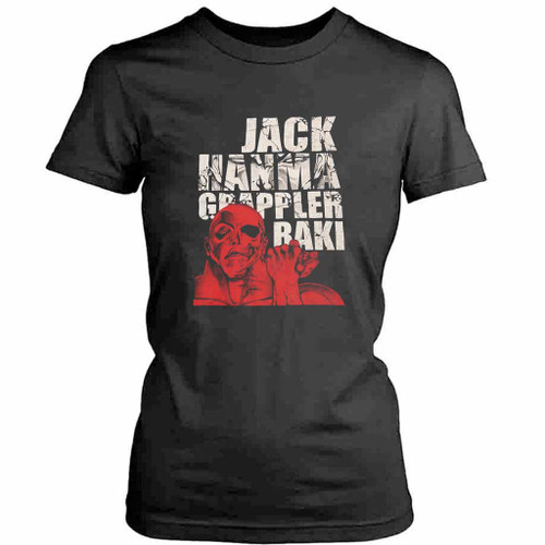 Vintage Anime Jack Hanma Red Baki Hanma Baki The Grrappler Womens T-Shirt Tee