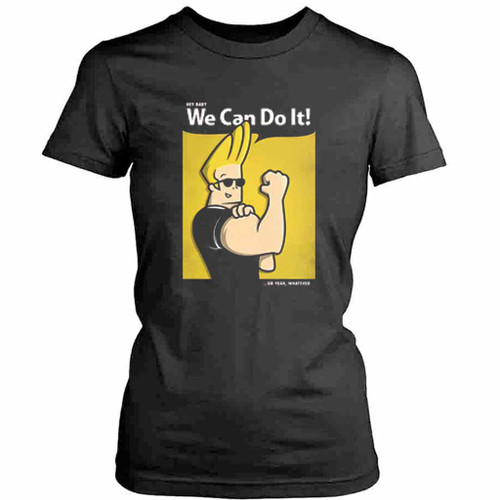 We Can Do It Johnny Bravo Vintage Womens T-Shirt Tee